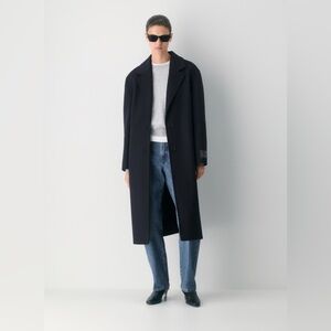 NWT Aritzia The Only Double-Faced Coat - Luxe (Re)Wool - Dark Night Navy Size XS